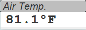 Air Temperature Fahrenheit