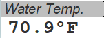 Water temperature Fahrenheit