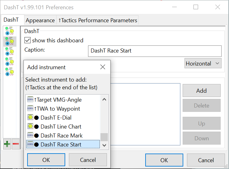 DashT Race Start - add application